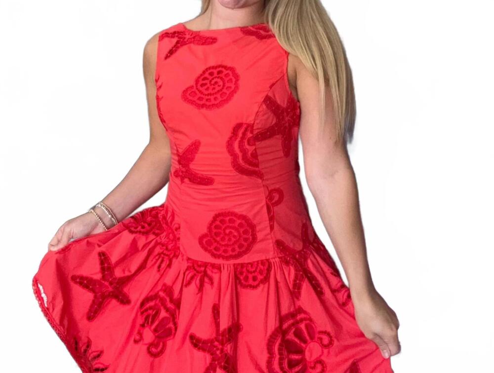 NEW SOFIE THE LABEL madelyn mini dress in red